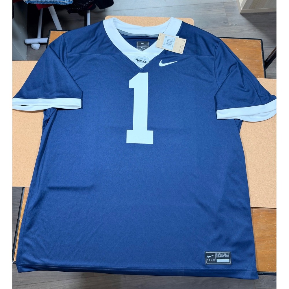 NWT Nike Football Jersey Men's XXL Navy Blue Number 1 Dri-FIT NC2F-0GR3-PSN-MVV